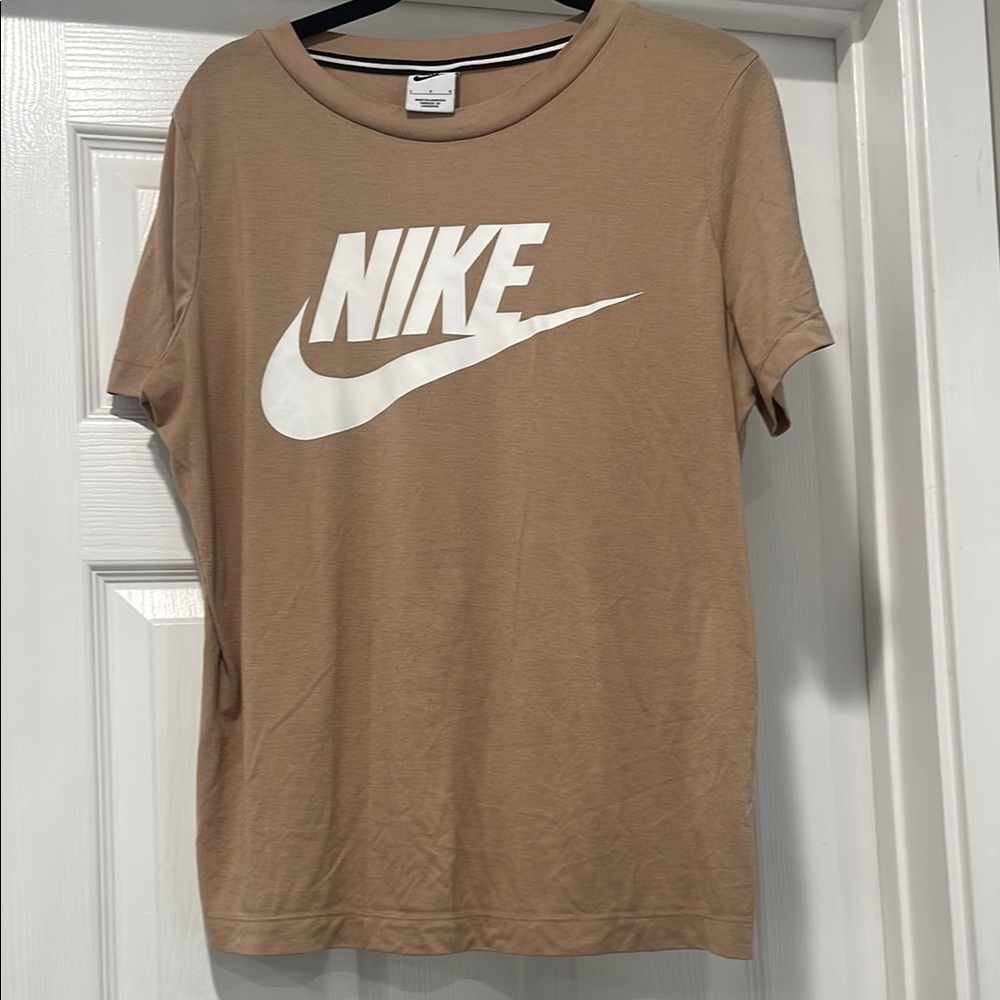 Nike Brown Tee with White Logo